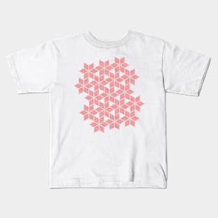 Geometric Pattern Pink on Pink Kids T-Shirt